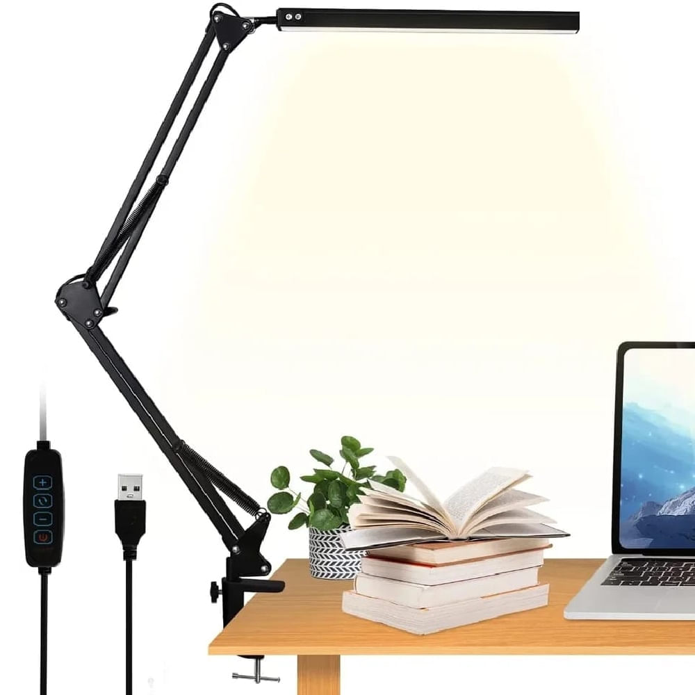 Lampara Led Para Escritorio Mesa Plegable Metal 12W