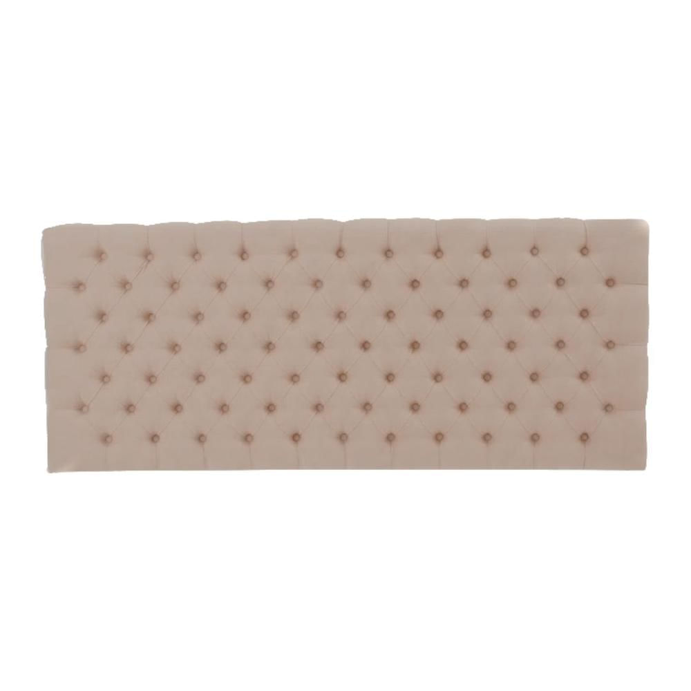 Cabecera Box Weymi Queen Capitoné - Beige Hueso