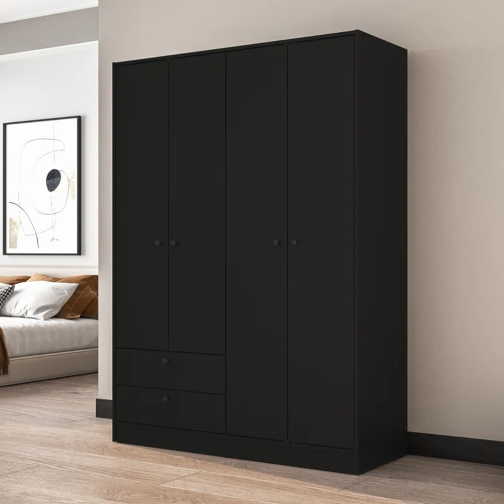 Ropero Moderno Masato Negro R&R MUEBLES - Oechsle