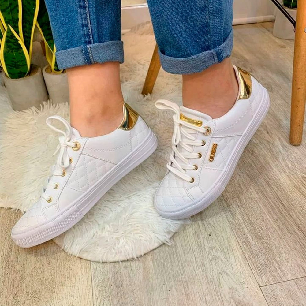 Marca Guess Originales Tenis Blancos Guess Mujer Zapatillas Renzy