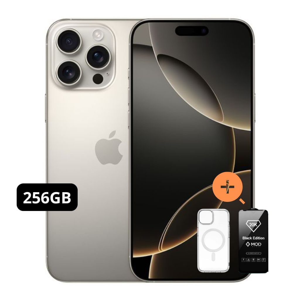 Apple iPhone 16 Pro Max ESIM 256GB - Natural Titanium + Mica y Case