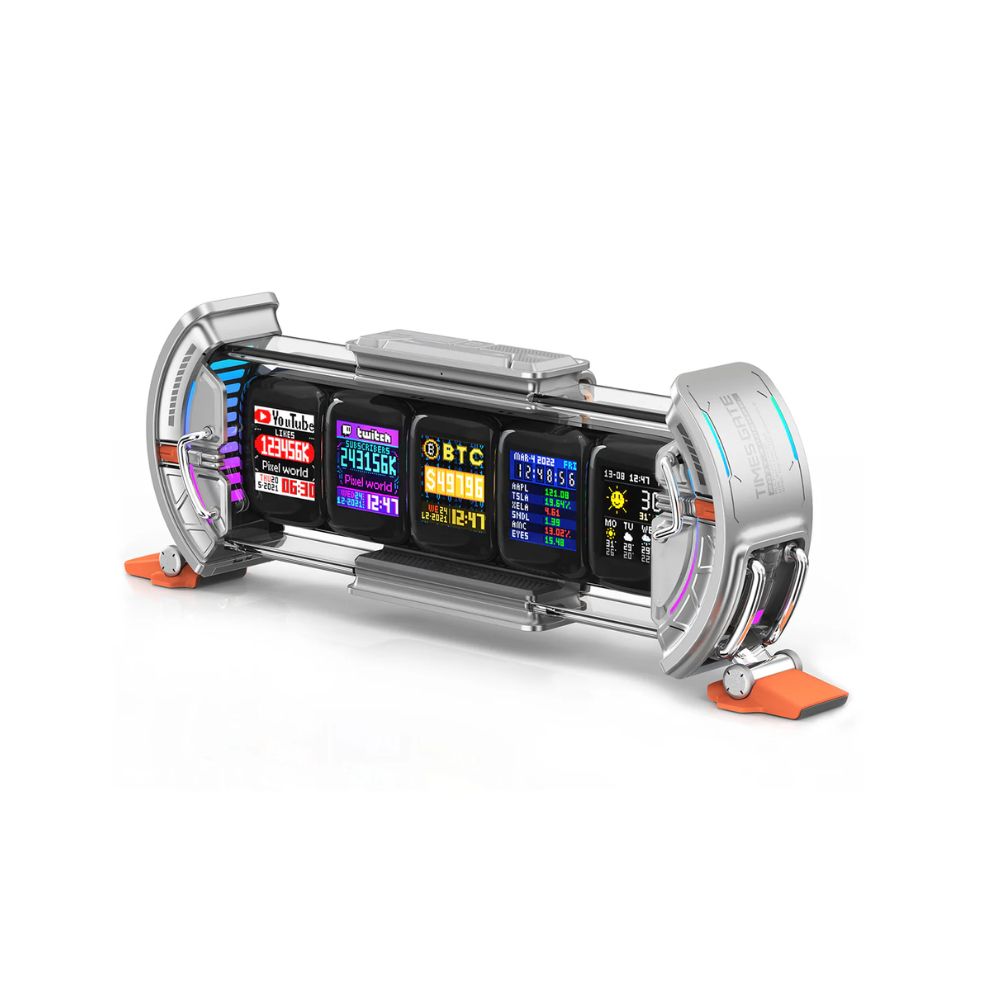 Reloj Digital Cyberpunk Times Gate - Gris