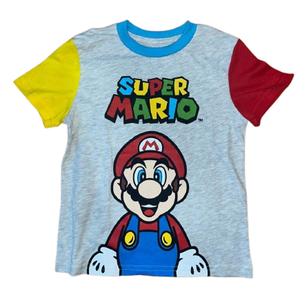 Polo Mario Bros Nintendo Niños Color Gris LINAKUN-000027