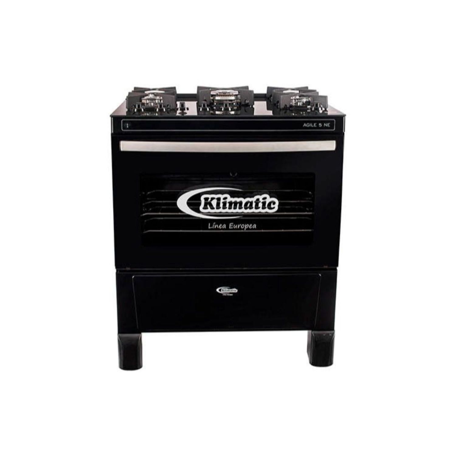Klimatic Cocina de Pie Agile 5 hornillas Negro | Oechsle.pe - Oechsle