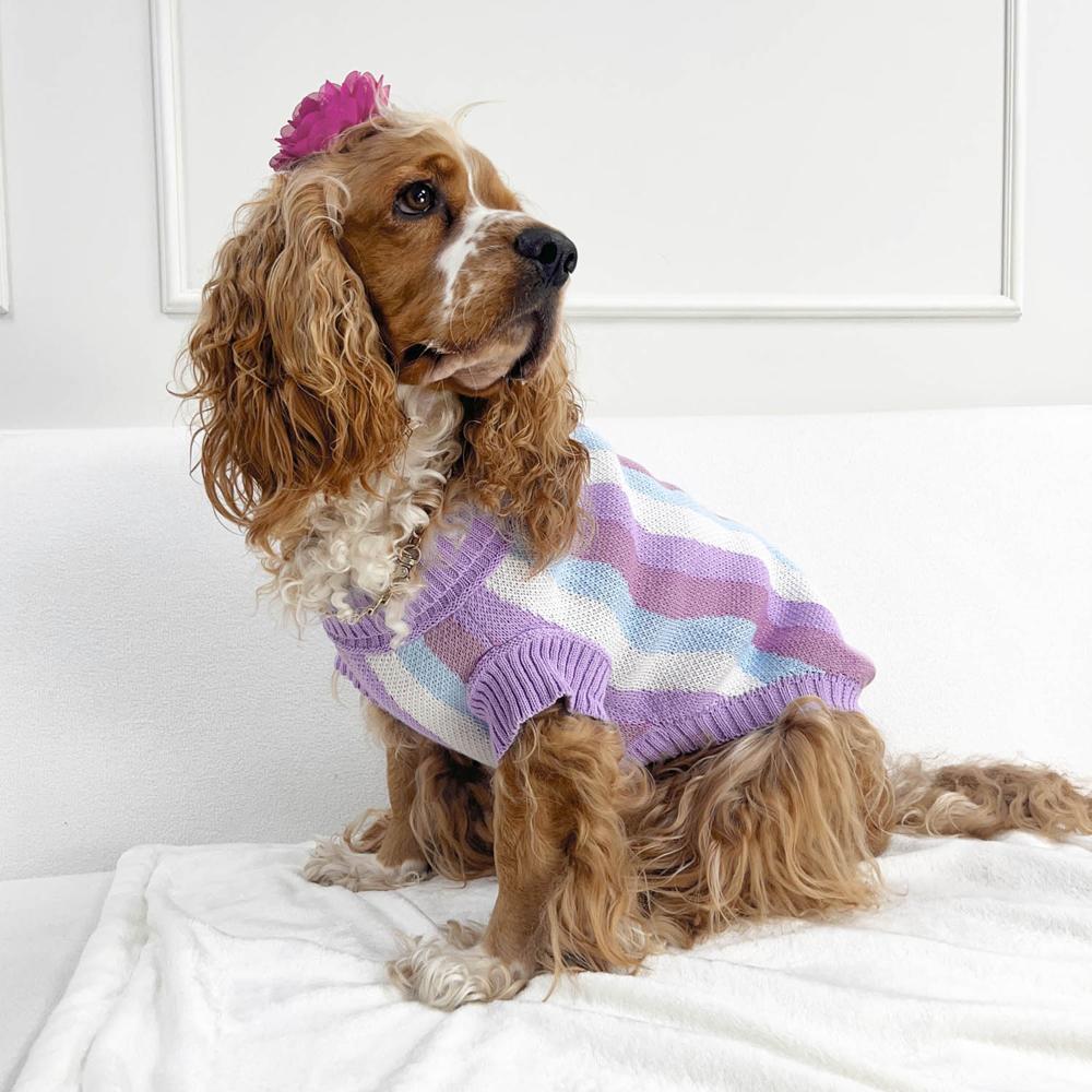 Suéter Mascotas Pretty Pet Lila Ondas S