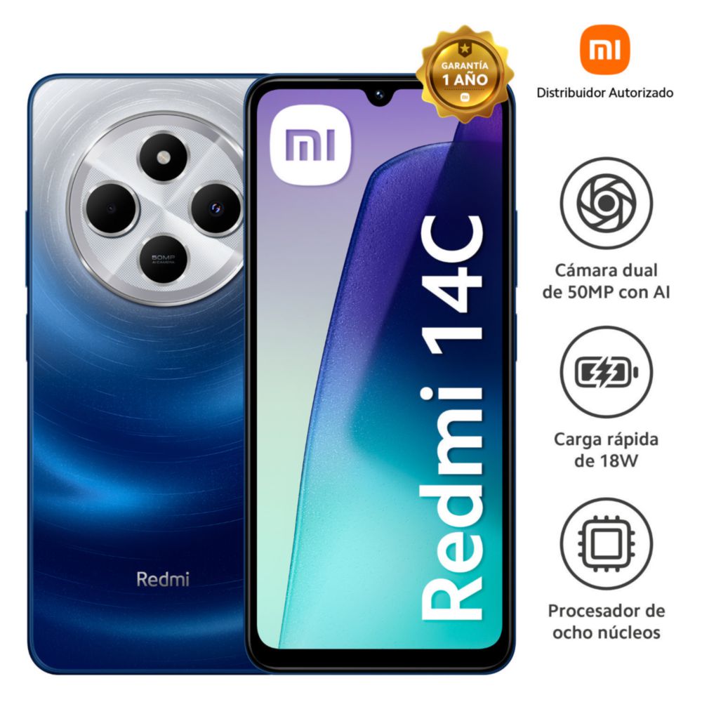 Celular Redmi 14C 6.88"" 4GB RAM 256GB ROM  Starry Blue