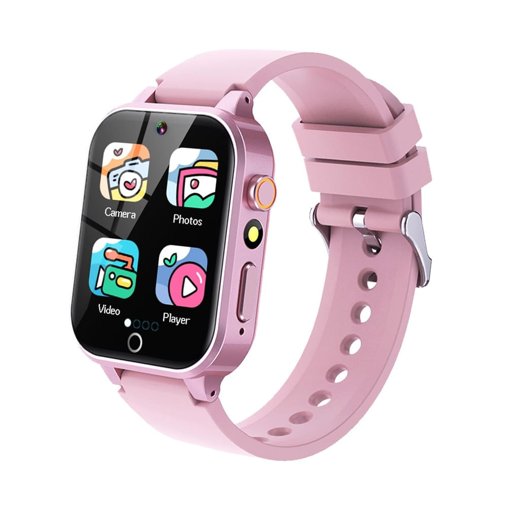 Smartwatch Reloj Vakzovy inteligente para niñas de 6 a 12 años,  Rosado