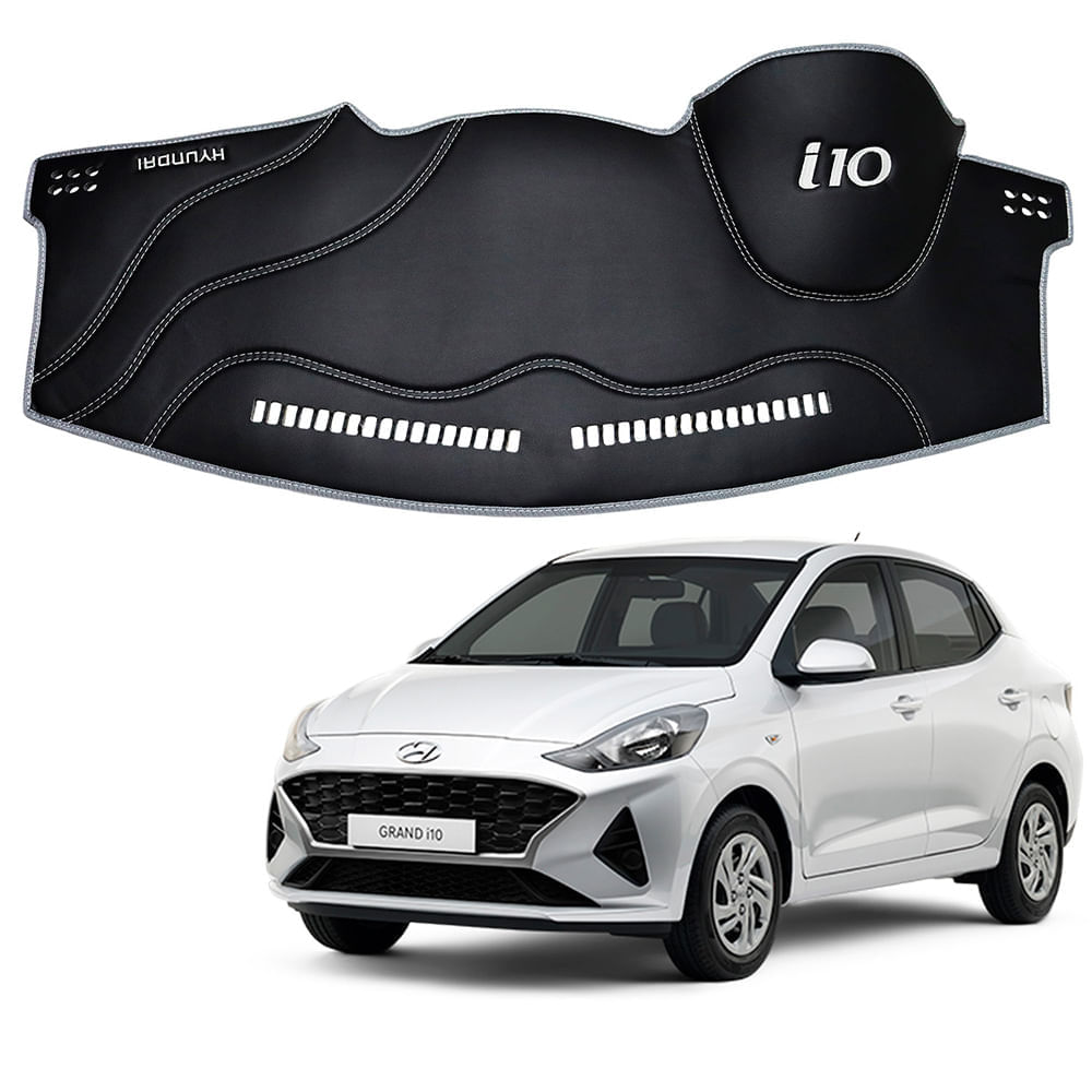 Protector de Tablero Para  HYUNDAI I10 2014-2020 en Tacto Cuero - Protección y Estilo Superior