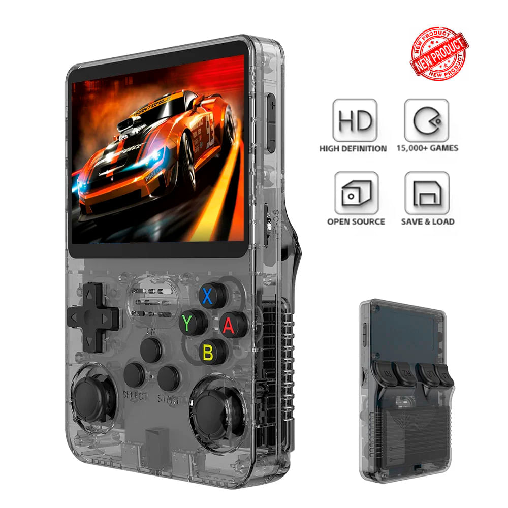 Consola Videojuegos Portátil R36S 128GB Negro