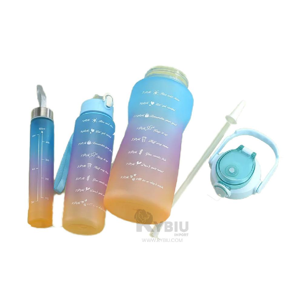 Set Surtido de Frasco Tapa Verde Agua Y+Envoltorio de Regalo