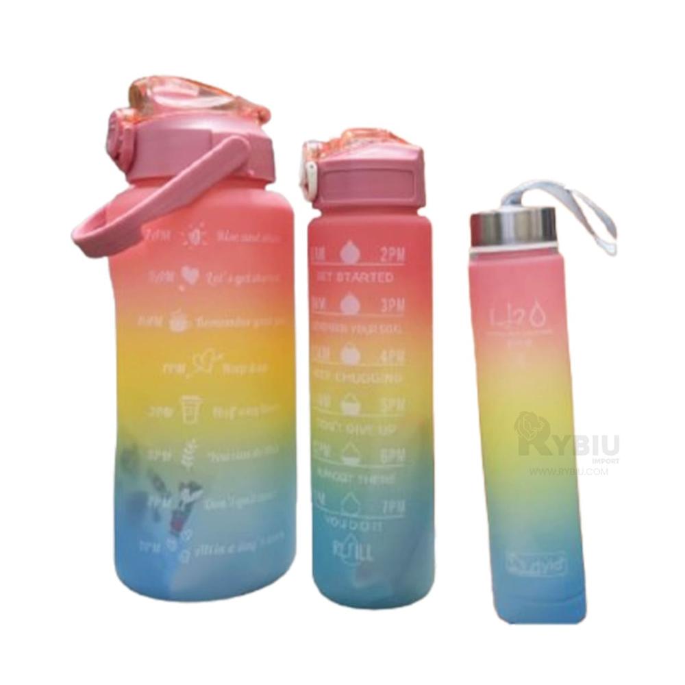 Set de 3 Envases de 2L 1L y 300 ml Rosada Y+Regalo Agendita