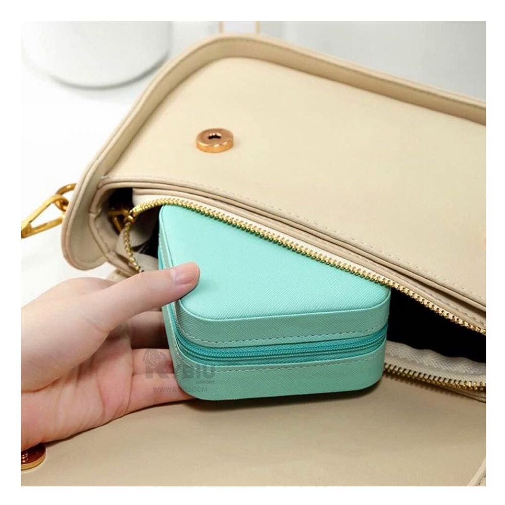 Mini Organizador de Joyas en Color Verde Y+Papel de Regalo