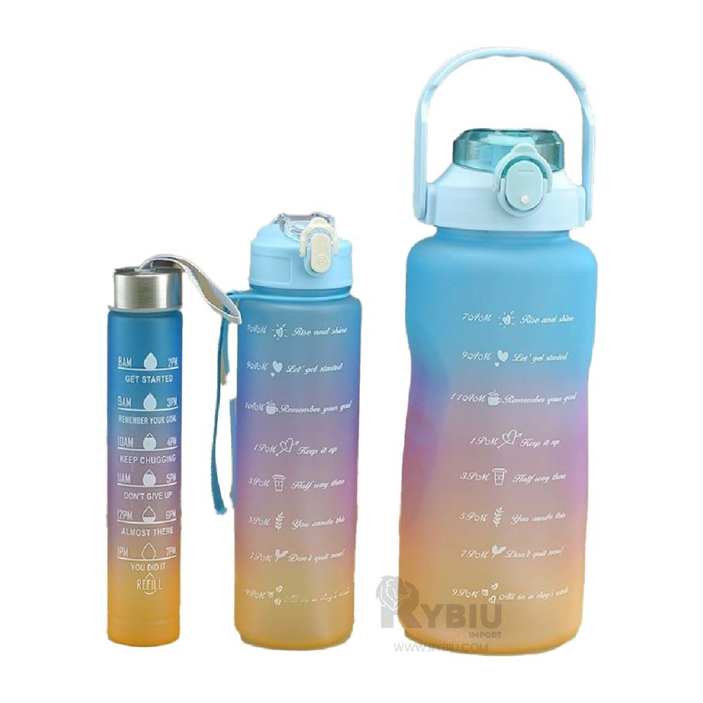 Set Juego de Botellas en Color Verde Agua Y+Regalo Stickers