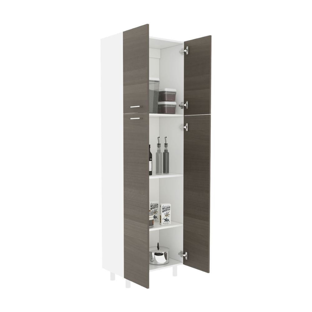 Mueble Alacena de Cocina Rossi 61cm Melamina Blanco/Olivo Tuhome