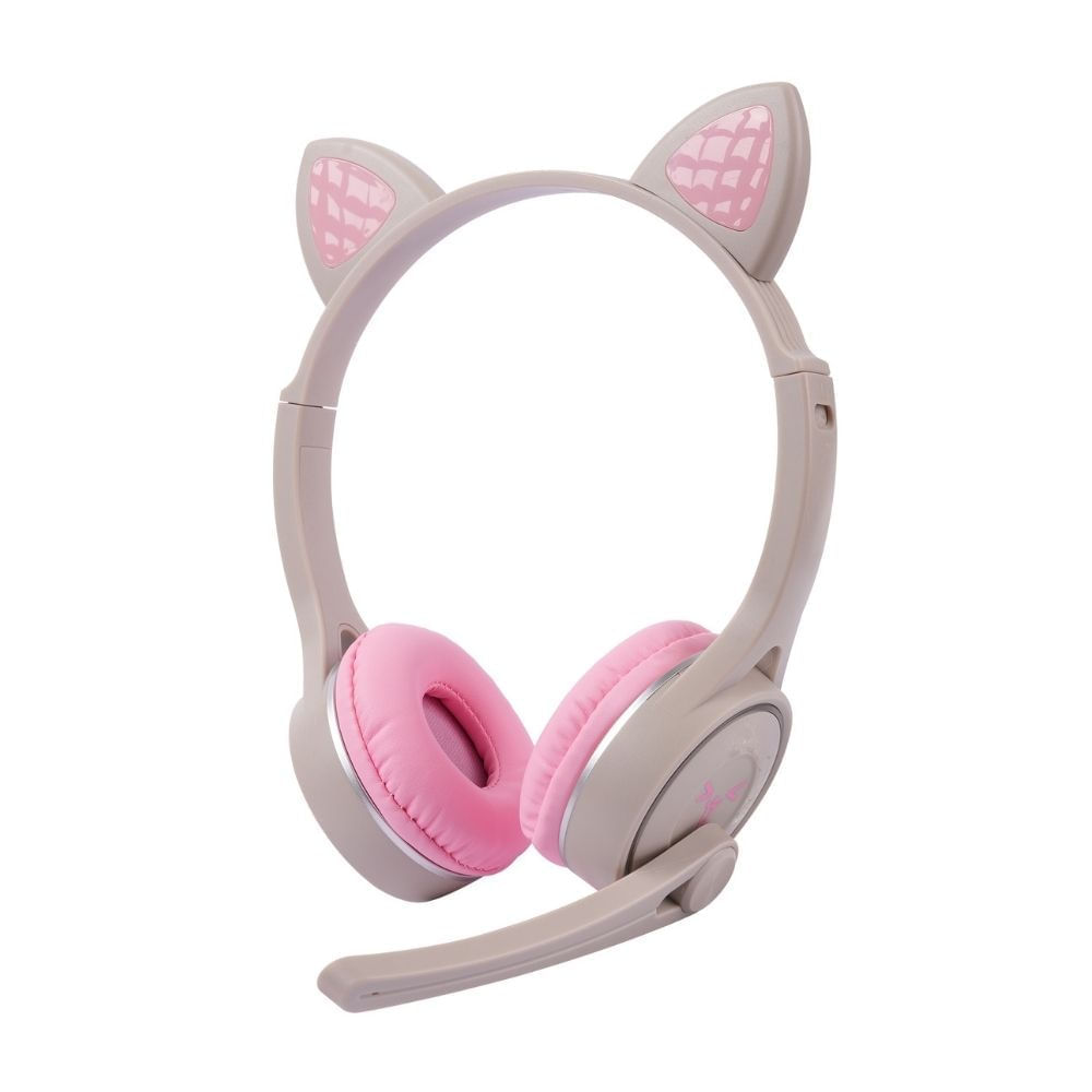 Audífonos Gaming Werken G30 Rosa On Ear Alámbricos