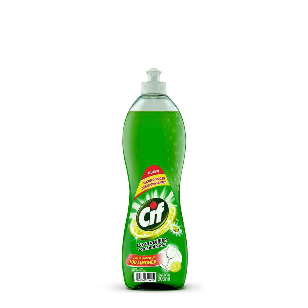 Lavavajilla Líquida Limón Cif 300 ml
