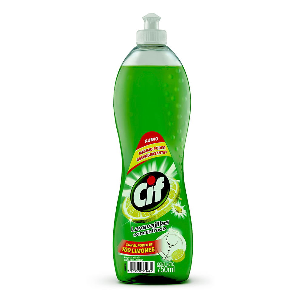 Lavavajilla Líquida Limón Cif 750 ml