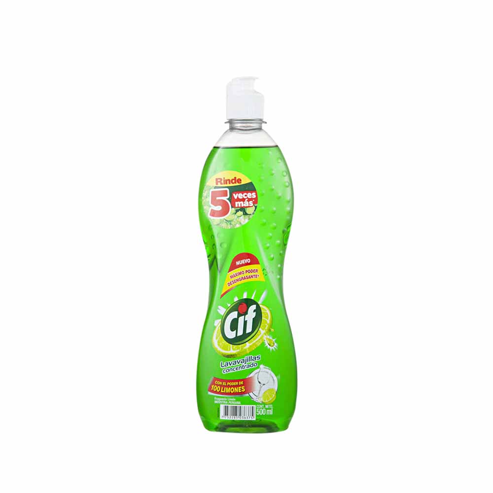 Lavavajilla Líquida Limón Cif 500 ml