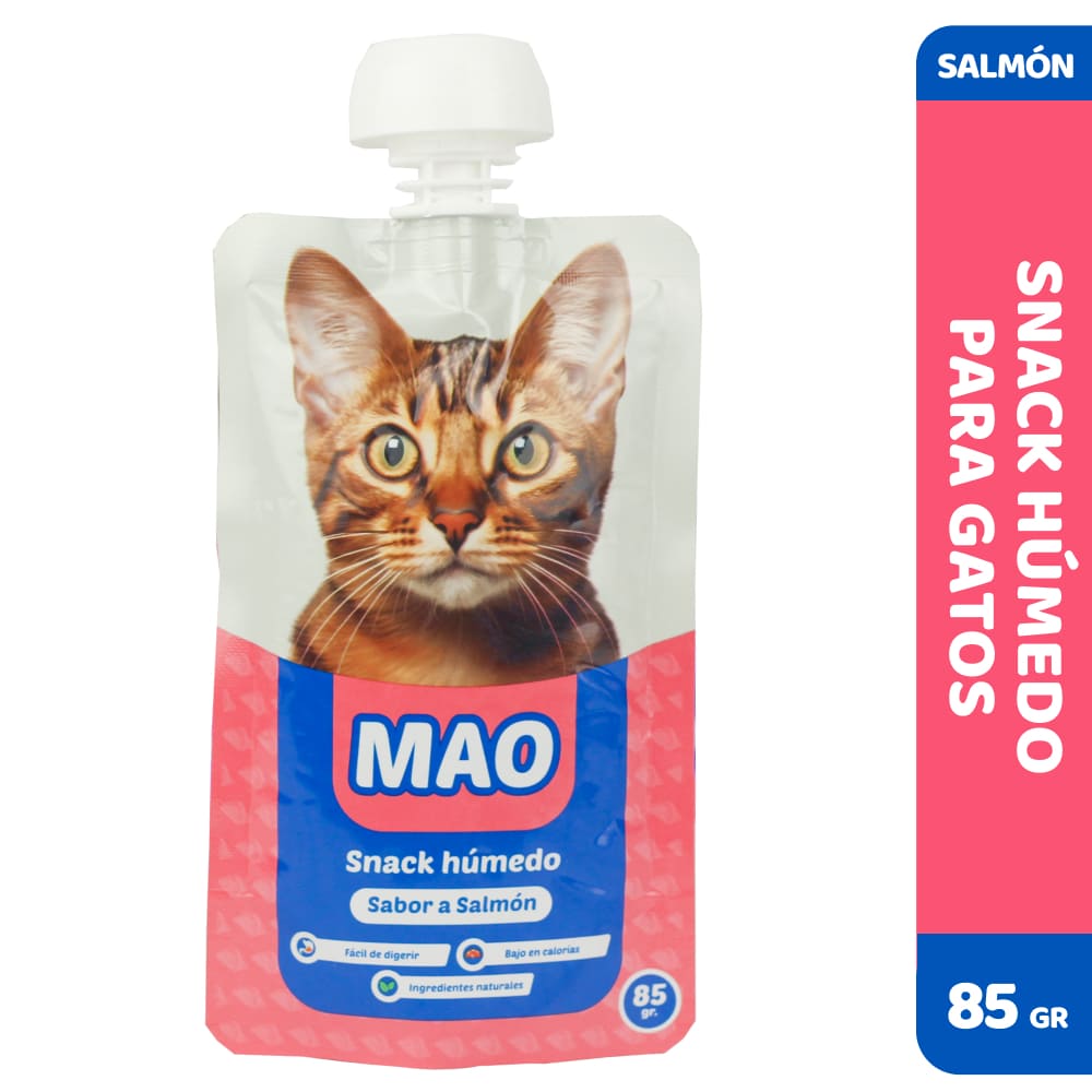 Snack Húmedo para Gato MAO Sabor Salmón x85g