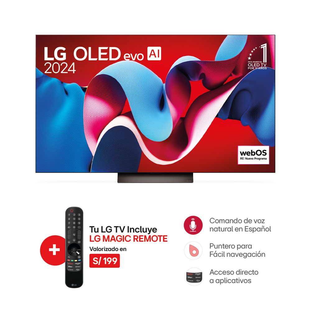 Televisor LG OLED65C4PSA 65"" OLED evo 4K UHD WebOS