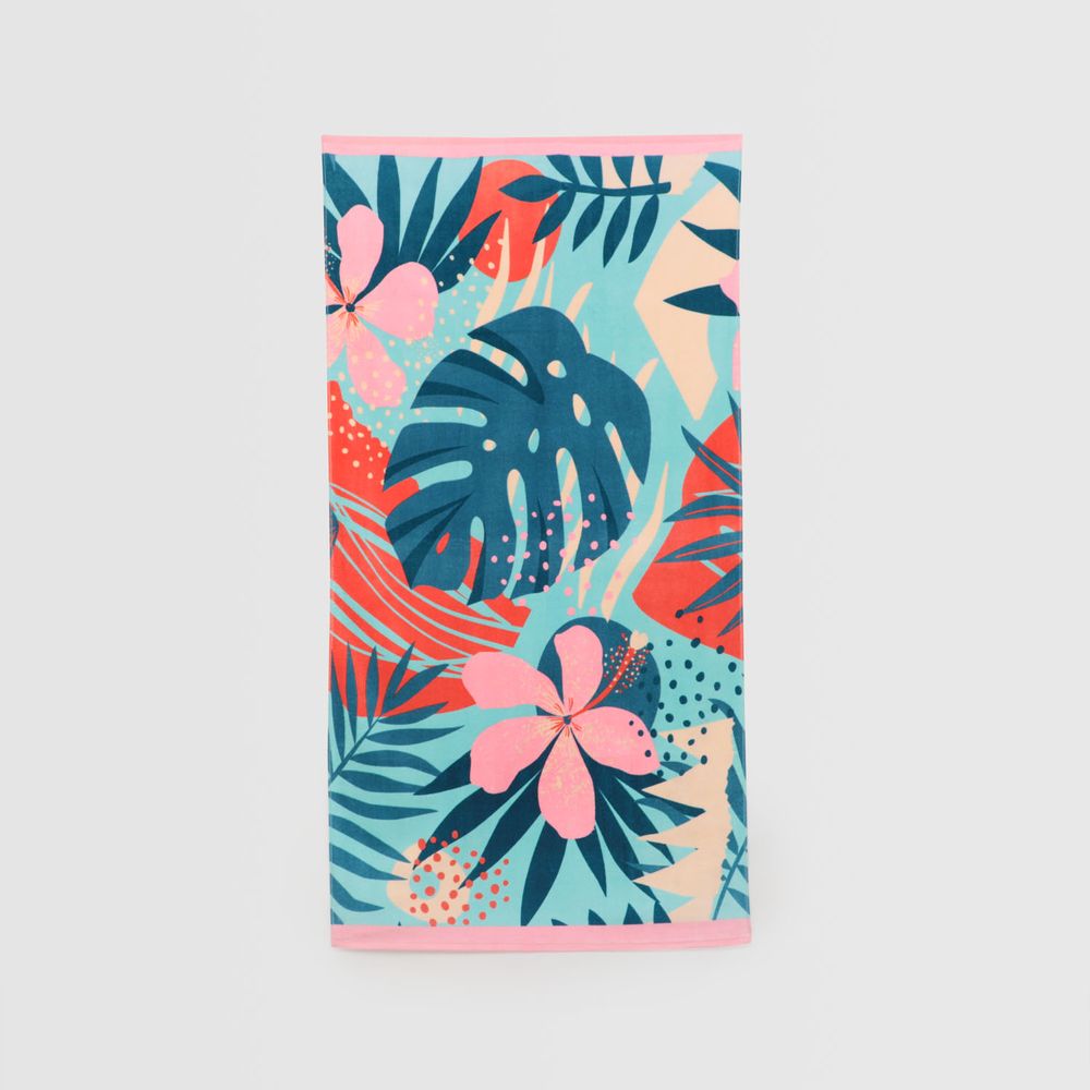 Toalla De Playa Rectangular Alocasia 80Cm X 160Cm