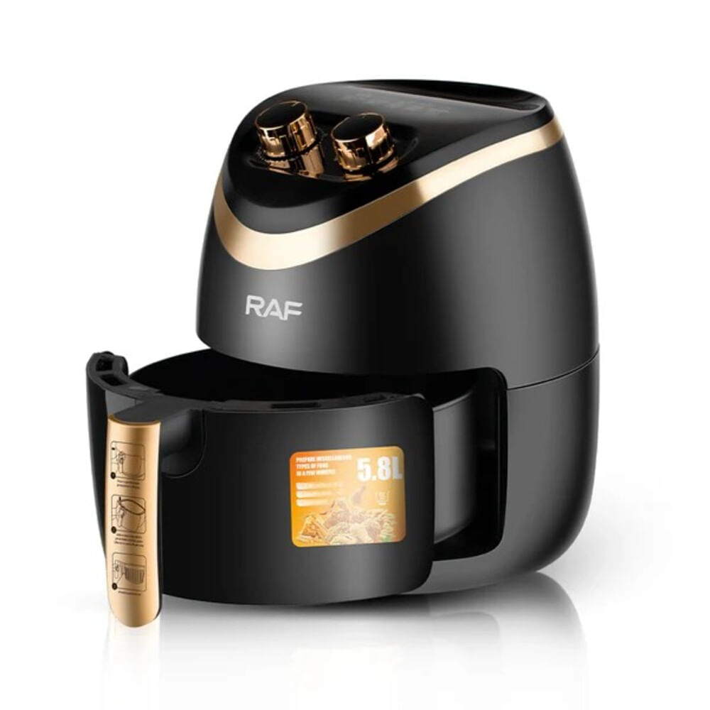 Freidora Aire Airfryer Raf 5.8 Litros Sin Aceite 1500W Extra Grande