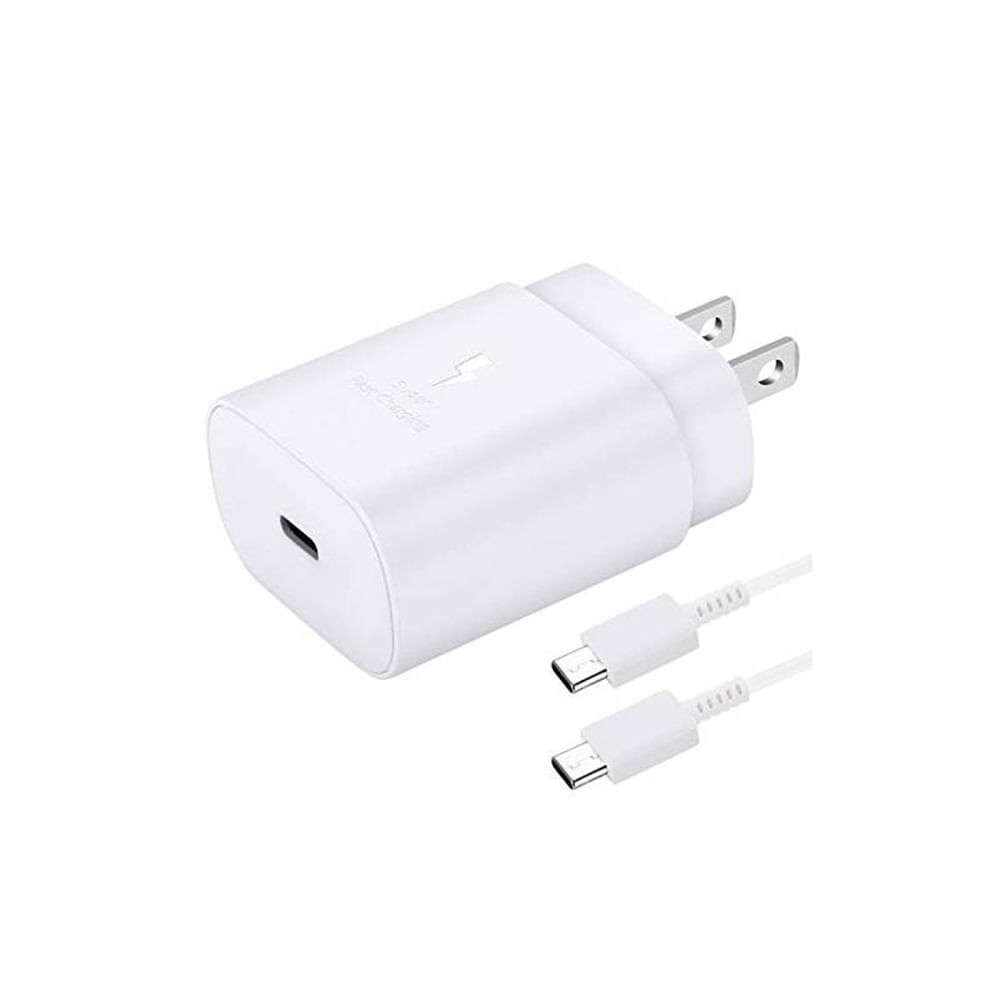 Cargador 25W carga super rapida-Tipo C Cubo Blanco