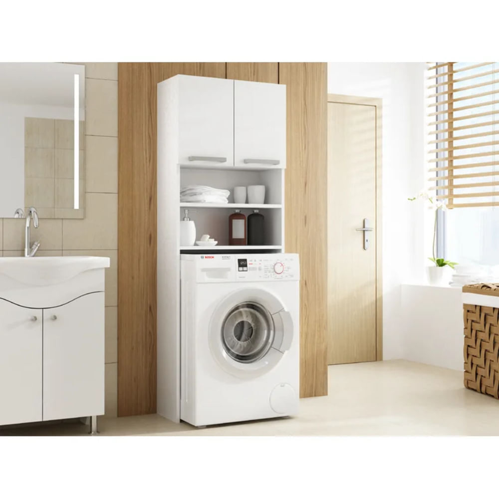 Mueble Para Lavanderia Moderno Misumi Blanco R&R Muebles