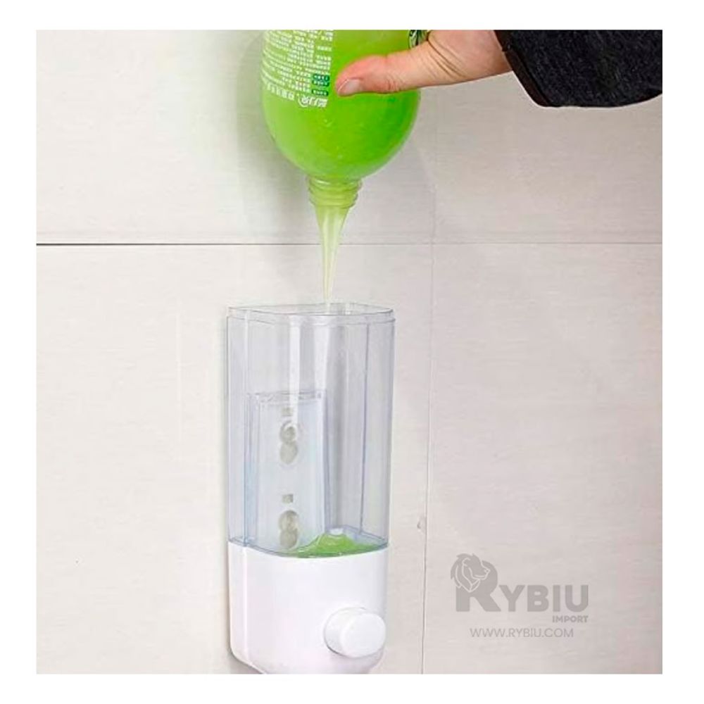 Dispensador de Jabon Liquido de Pared 450ml en Blanco