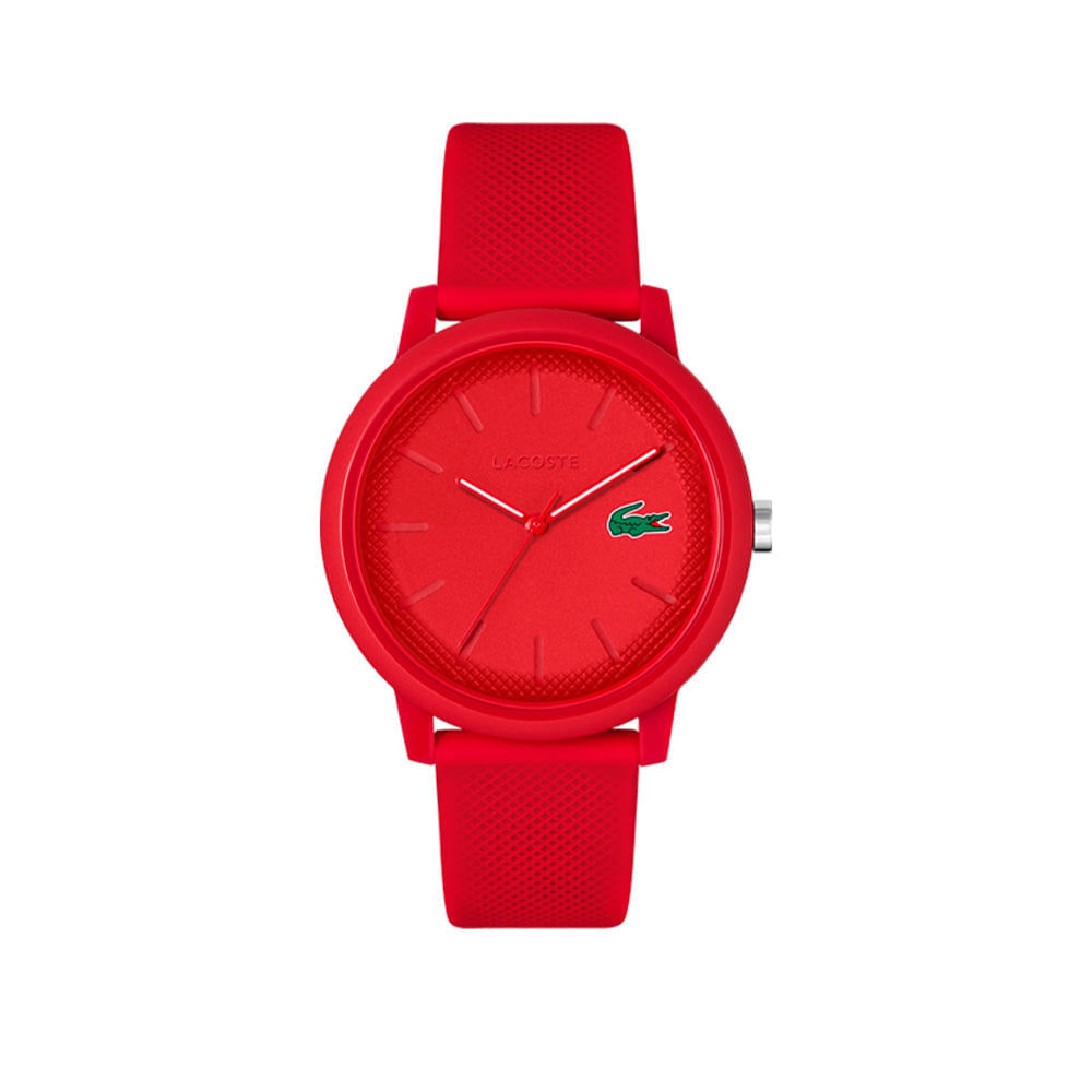 Reloj Analogo Lacoste Original 2011173 Color Rojo con Correa de Silicona para Hombre Sanllo