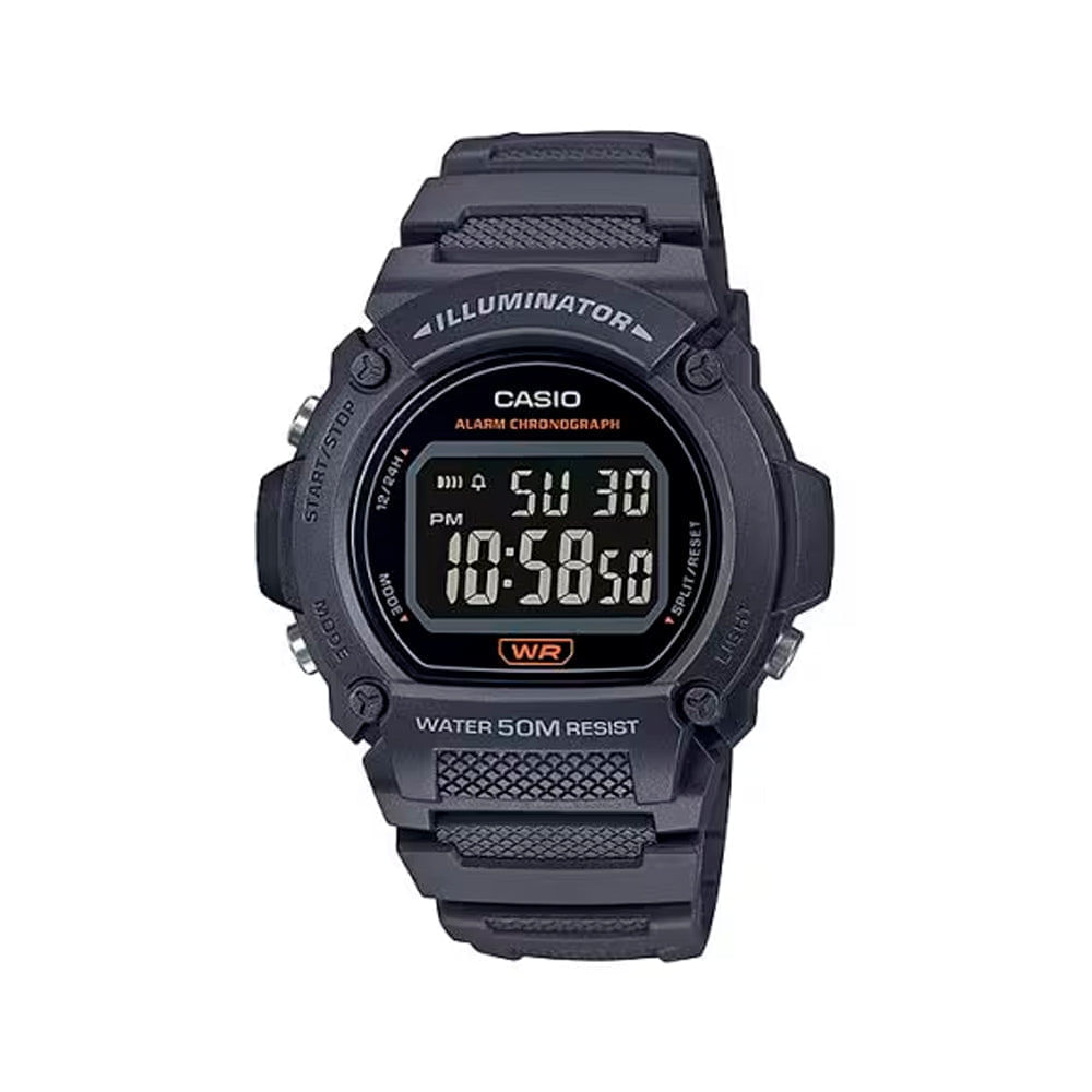 Reloj Digital Casio Original para Hombre Serie W219H-8BVCF en Resina Azul Oscuro Sanllo