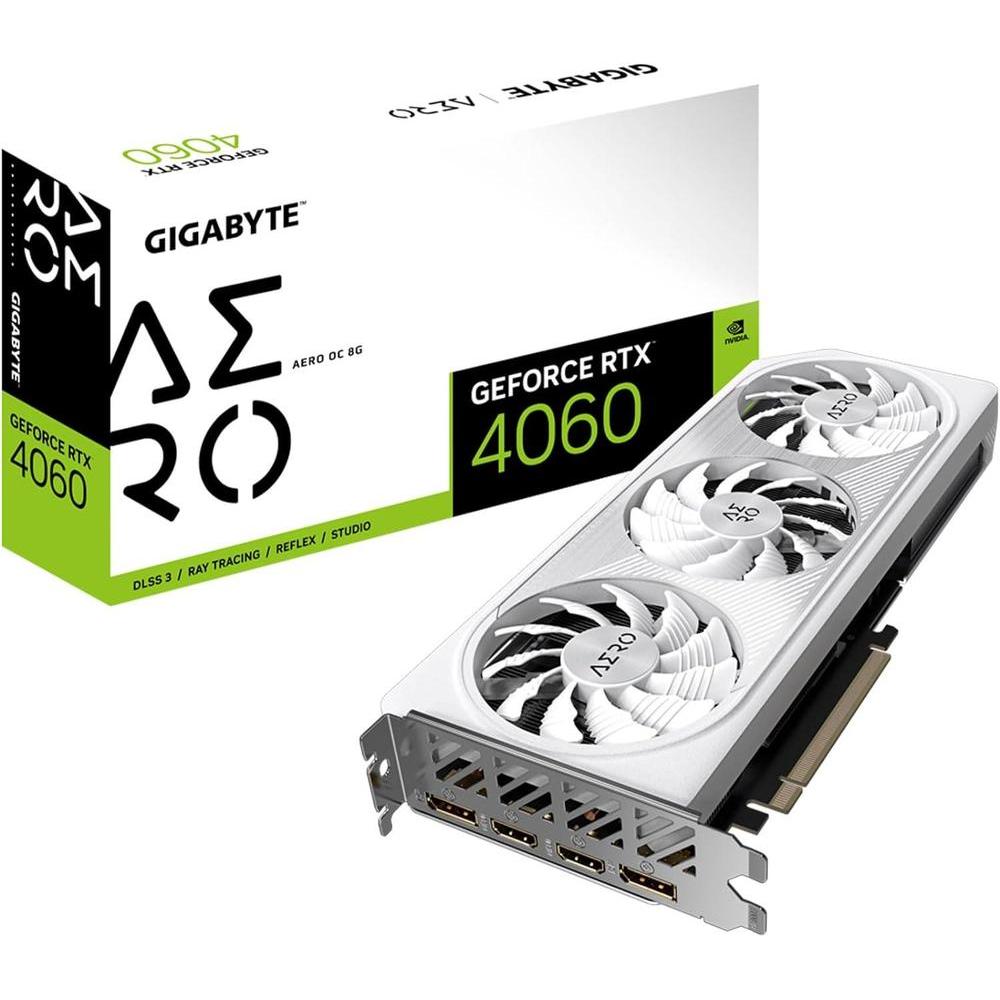 Tarjeta Gráfica Gigabyte Rtx 4060 Aero Oc Con 3 Ventiladores