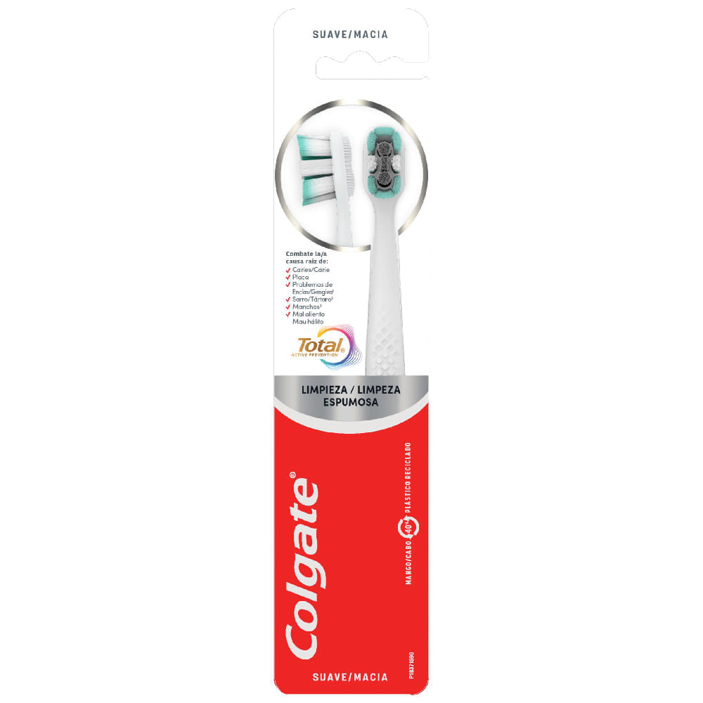 Cepillo de Dientes COLGATE Total Prevención Activa Suave Blíster Pack 2un