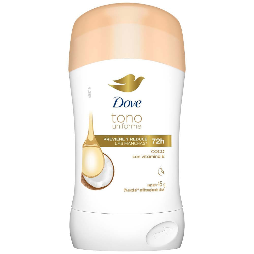 Desodorante para Mujer en Barra DOVE Coco Frasco 45g