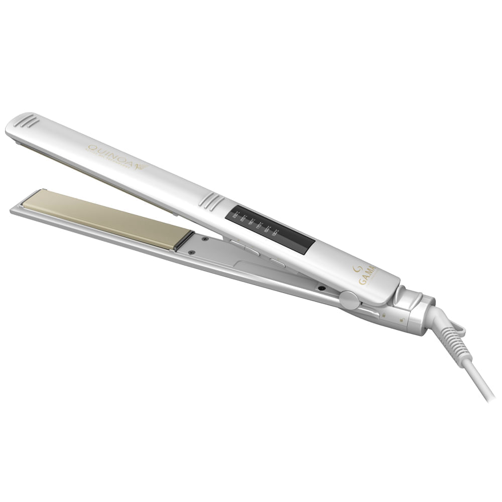 Plancha de Cabello GAMA Elegance Led Quinoa Blanco