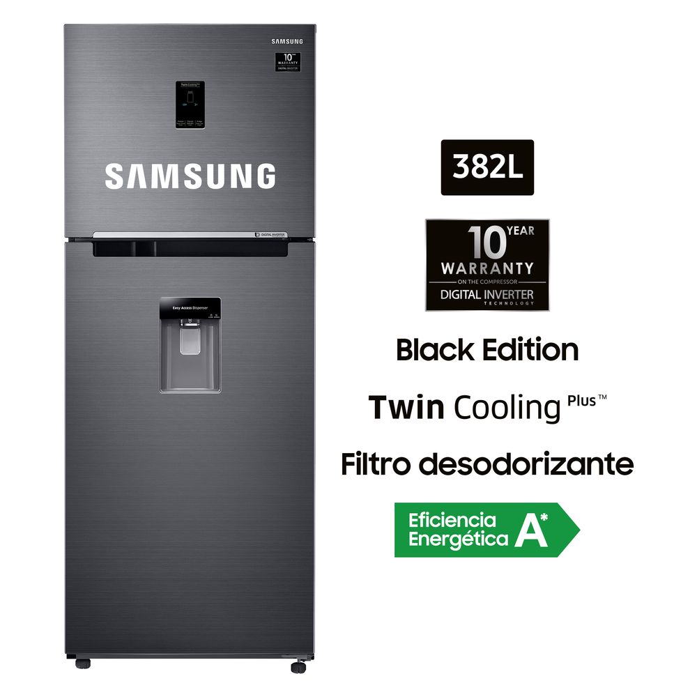 Refrigeradora RT38K5930BS/PE 382L Black Inox