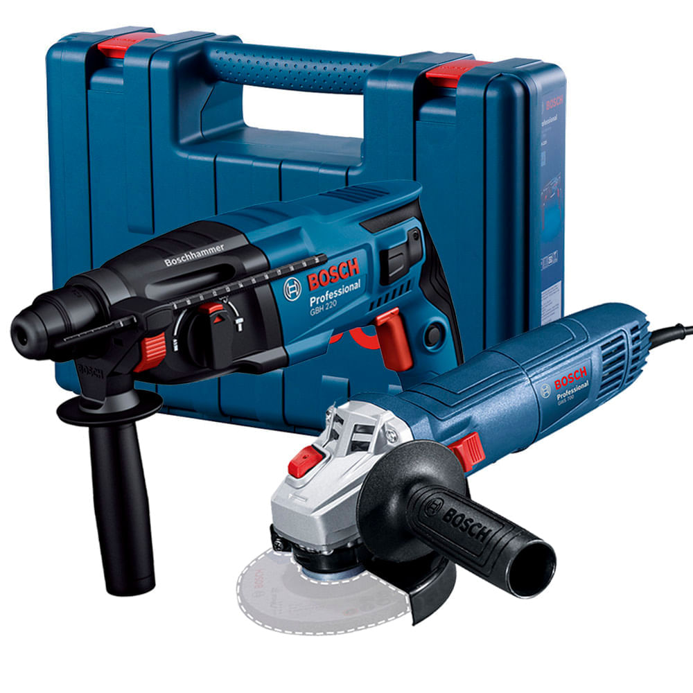 Rotomartillo SDS Plus 720W + Amoladora 4 1/2" 710W Bosch 0615.A00.1LV-000