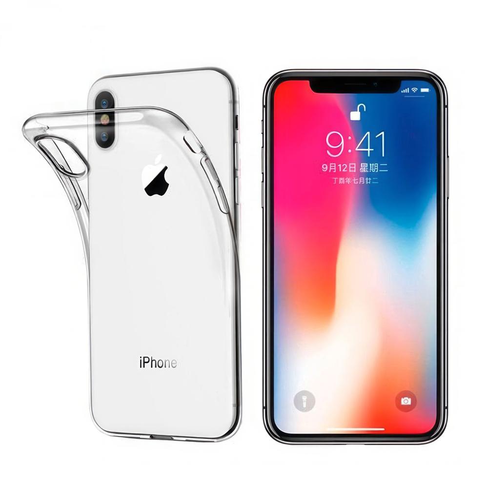 Pack X 2 Und Case Fundas iPhone XS X Transparente + Aro Sujetador