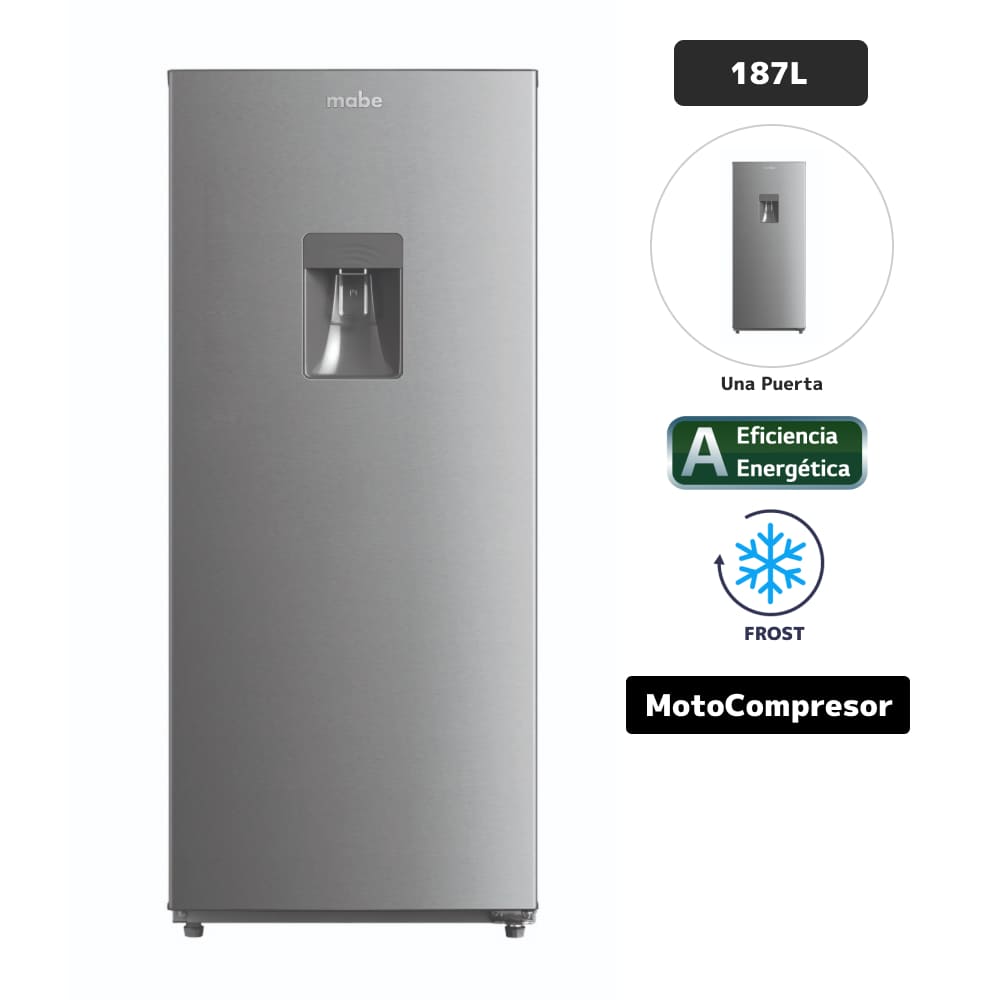 Refrigeradora MABE 187L Frost RMU202PXPRS1 Inox