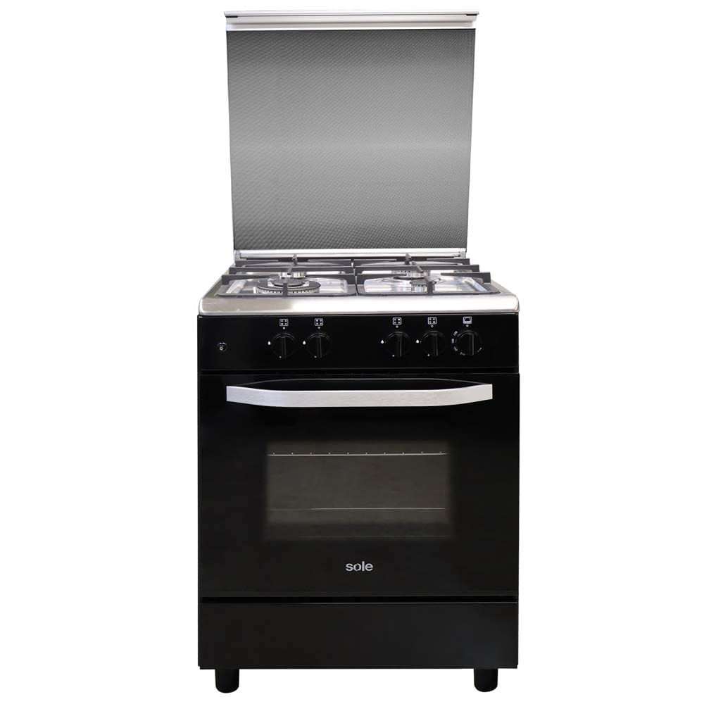 Cocina de Pie a Gas SOLE 4 Quemadores CARTAGENA GLP COSOL038 Negro