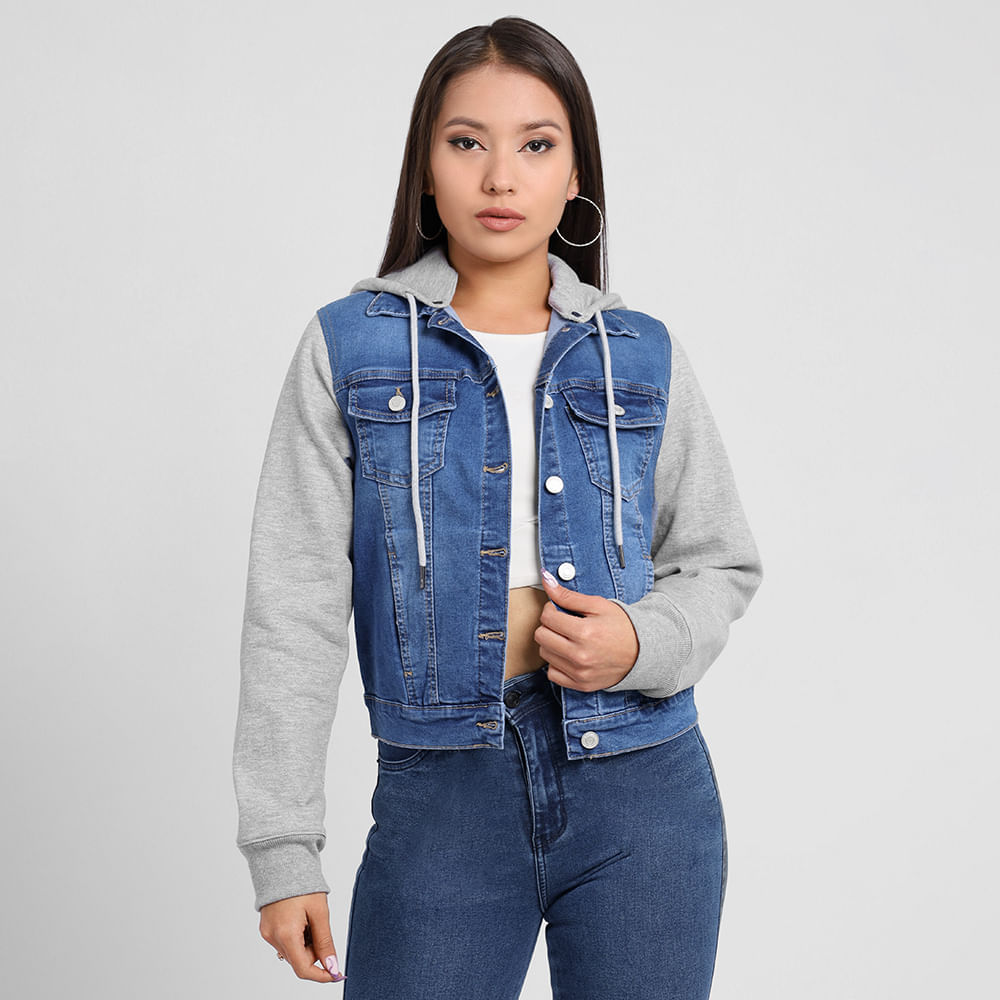 Casacas Jean Para Mujer Ripley Casaca Jean Con Capucha (Casaca