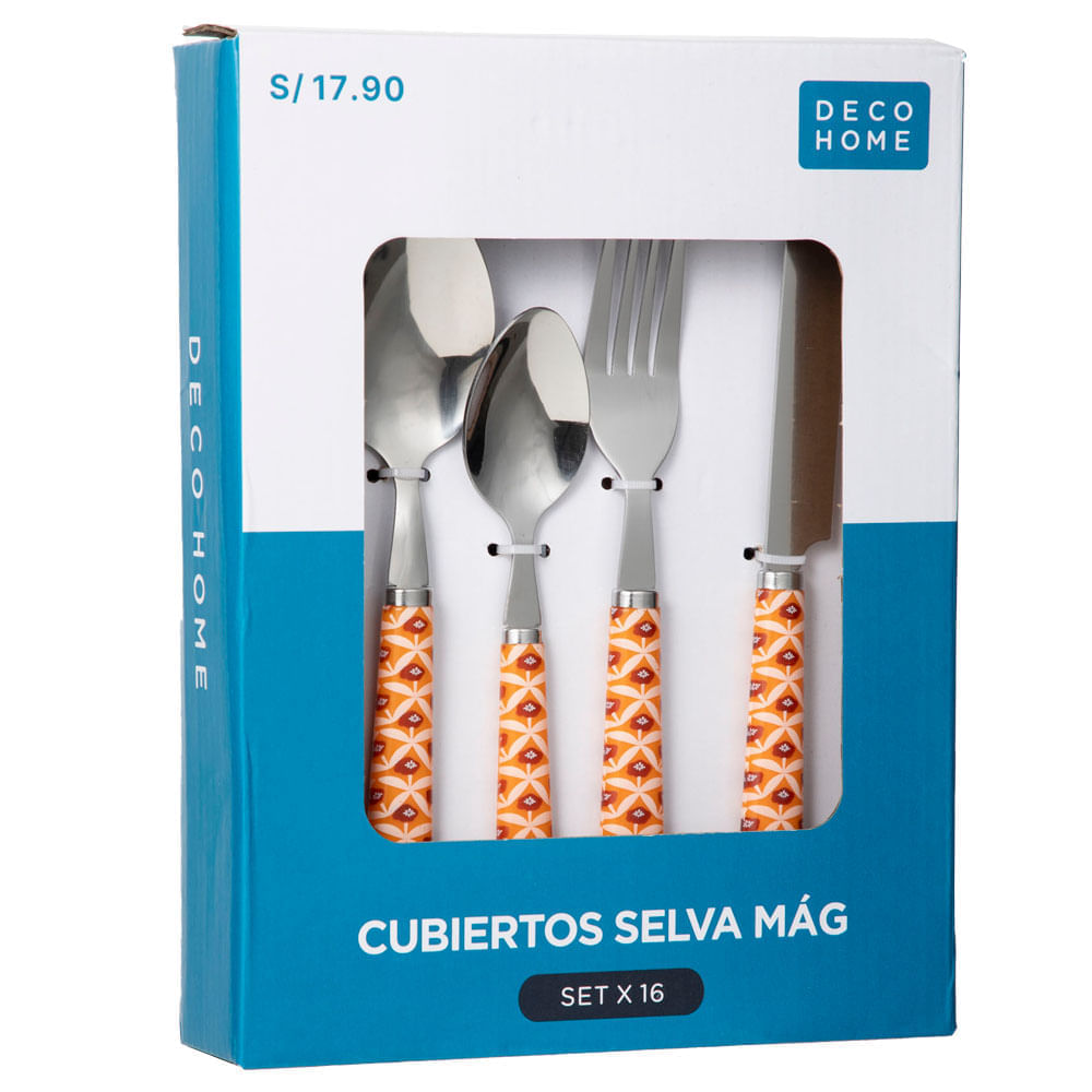 Set de Cubiertos DECO HOME Selva Mágica 16pzas