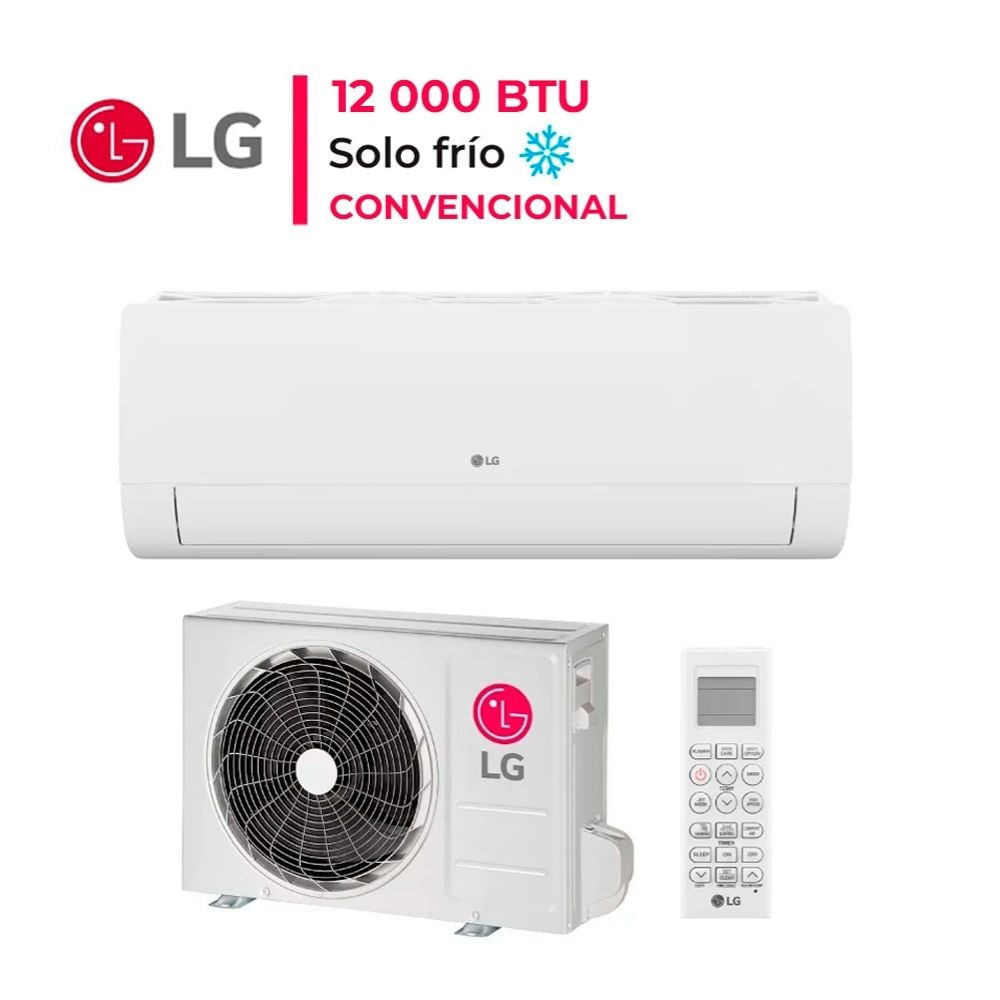 Aire Acondicionado LG Split De 12,000 BTU/H Convencional Frío Solo