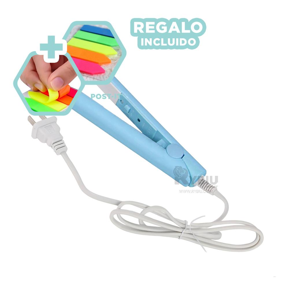Planchador Versatil de Cabello Celeste Y+Ligas de Regalo