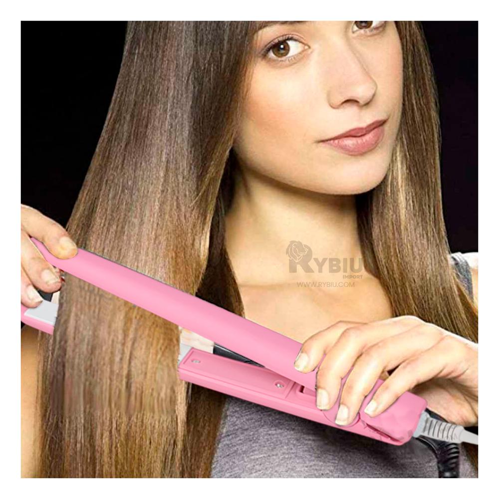 Plancha Resistente Alisador Mini Rosado Y+Regalo Stickers