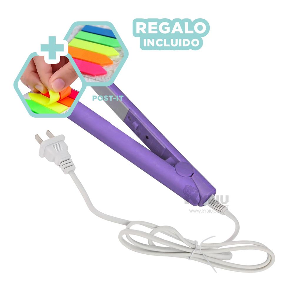Planchador Versatil de Cabello Lila Y+Ligas de Regalo