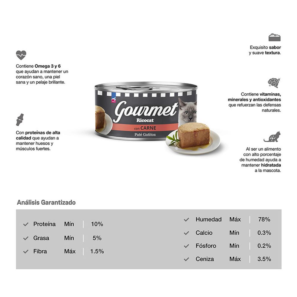 Ricocat Pate Gourmet Carne Gatitos 85 Gr Oechsle Ricocat Pate Gourmet Carne Gatitos 85 Gr Oechsle