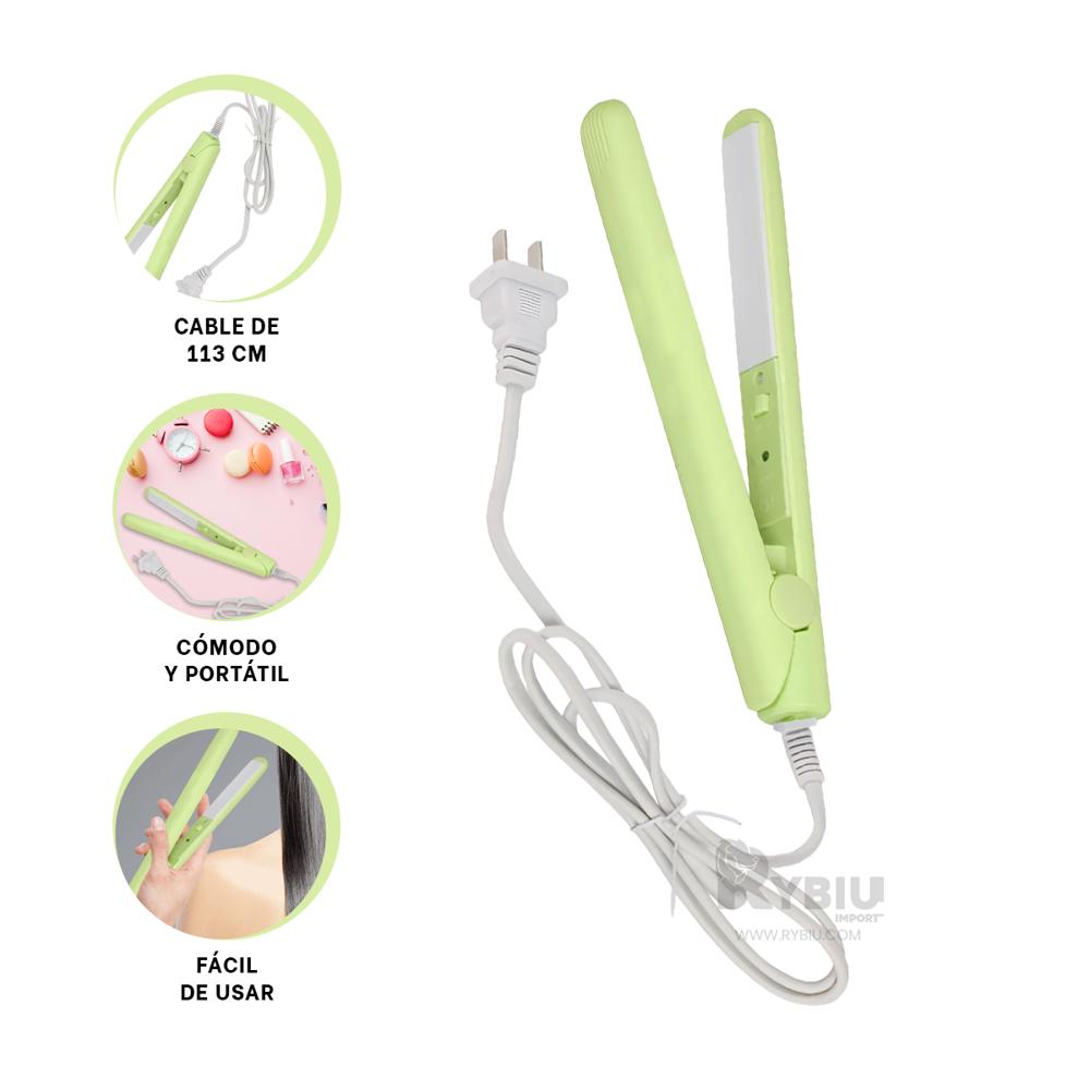 Planchador Versatil de Cabello Verde Y+Ligas de Regalo