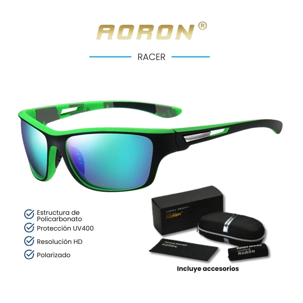 Lentes de sol Aoron - Racer- Polarizados UV400 - Verde