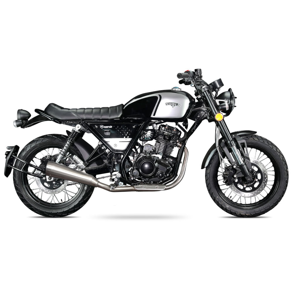 Motocicleta Ssenda Custom Patagonia 250 Negro Blanco